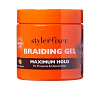 Red by Kiss Gel de fijación máxima para trenzas y raíces africanas, hidratante, acondicionador, control de encrespamiento de larga duración, humectante 4C, nutritivo, alto brillo, sin residuos (1 onza