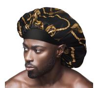 Red by Kiss Gorro de satén sedoso para hombre, tela suave antiencrespamiento, todo tipo de cabello, cómoda banda ancha antideslizante, protección antiroturas, uso diario, Luxury