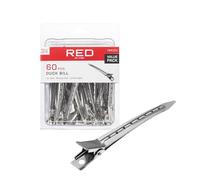 Red by Kiss Horquillas de metal plateadas, sujeción duradera y resistente para un peinado duradero y ajuste de rizos, horquillas de pelo inoxidables para cabello grueso y fino (60, pico de pato)