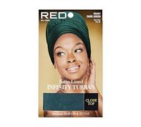 Red by Kiss Turbante infinito con forro de satén, envoltura para la cabeza, tela de jersey suave y transpirable, opciones superiores de apertura y cierre