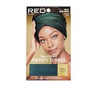 Red by Kiss Turbante Infinity con forro de satén, envoltura para la cabeza, tela de jersey suave y transpirable, opciones superiores de apertura y cierre