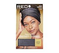 Red by Kiss Turbante Infinity con forro de satén, envoltura para la cabeza, tela de jersey suave y transpirable, opciones superiores de apertura y cierre