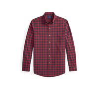 Red Camisa de sarga Custom Fit con cuadros S