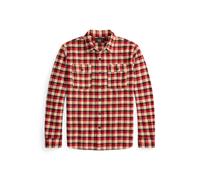 Red Camisa de trabajo de sarga con cuadros M