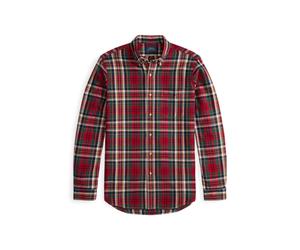 Red Camisa oxford cepillada con cuadros XS