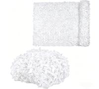Red Camuflaje Neto Sombra Exterior, Red de Camuflaje 210D Oxford, Malla De Camuflaje Militar para Persianas de Caza, Toldo Terraza, Ocultacion Jardin, Cámping, Fiesta(Blanco,1.5x12m)