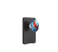 Red Cardinal Bird Blue Starry Night Pink Floral Sky Flower PopSockets PopWallet para MagSafe