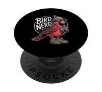 Red Cardinal Bird, Divertido observador de Aves PopSockets PopGrip Adhesivo