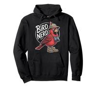 Red Cardinal Bird, Divertido observador de Aves Sudadera con Capucha
