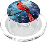 Red Cardinal Bird Phone Grip Pop Up Button Blue Starry Night PopSockets PopGrip para MagSafe