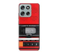 Red Cassette Recorder Graphic Funda Carcasa Case para Motorola Moto G56
