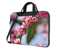 Red Cherry Blossoms - 1 bolsa de hombro portátil ultrafina para laptop para hombres y mujeres, bolsa impermeable para computadora, Black, 13 inch