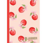 Red Cherry Monthly Planner 2026: Berry Daily Notebook Schedules for 12 month calendar with Large paper pad 8.5"x11" - 100 Pages, for teens girls and adult