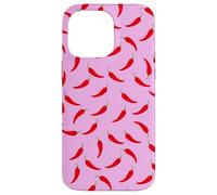 Red Chili Pepper Spicy Pink Pattern Fun Estética Food Art Carcasa para iPhone 14 Pro MAX