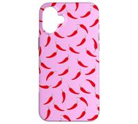 Red Chili Pepper Spicy Pink Pattern Fun Estética Food Art Carcasa para iPhone 16 Plus