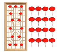 Red Chinese Lantern - Chinese Festival Decor Set, 30-Piece Holiday Decoration Lanterns for Spring Festival, Flocked Mini Lanterns for Restaurant, Family Gatherings, Home, Apartment Entrance, FrontDoor