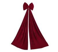 Red Christmas Bows - Large Red Vintage Home Decor, Velvet Bows for Christmas Tree for Home Holiday Indoor Outdoor Front Door Wall Fireplace Coat Porch Patio Stairs