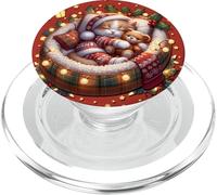 Red Christmas Cat with Lights For Women Men Kids Cute Winter PopSockets PopGrip para MagSafe