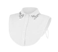 Red Christmas Plaid Rhinestone Detachable Collar, Sparkling Rhinestone Collar, Stylish Detachable for Holiday Parties (FF)