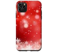Red Christmas Snowflake Winter Holiday Bokeh Phone Design Carcasa para iPhone 11 Pro MAX
