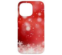 Red Christmas Snowflake Winter Holiday Bokeh Phone Design Carcasa para iPhone 14 Pro MAX