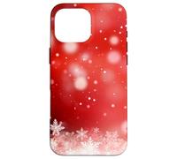 Red Christmas Snowflake Winter Holiday Bokeh Phone Design Carcasa para iPhone 16 Pro MAX