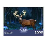 Red Ciervos 1000 Piece Jigsaw Puzzle For Adults EduGatoional Games Stress Relief Puzzle Exercise The Memory of The Brain for Adults and Kids, Age 12 Years Up 38x26cm/1000pcs