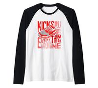 Red Color Kicks Rule Everything Around Me Gráfico Rojo Camiseta Manga Raglan