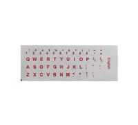 (Red)Computer Keyboard Sticker English Language Keypad Decal Protective Film