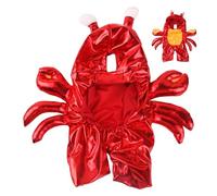 Red Crab Dog Costume | Halloween Costume For Dogs | Playful Pet Costume | Comfortable Halloween Pet Costume | Festive Pet Apparel | Fun Dog Dress Up Made In Polyester