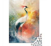 Red-Crowned Crane Puzzle Imposible,desafío for Adults Juego EduGatoivo 1000 Piezas Obra De Arte De Juego De para Adultos, Regalos A Partir De 14 Años 1000pcs (75x50cm)