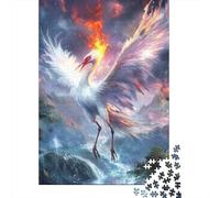 Red-Crowned Crane Puzzle Imposible,desafío para Adultos Juego EduGatoivo 1000 Piezas Obra De Arte De Juego De para Adultos Y Niños A Partir De 12 Años 1000pcs (75x50cm)