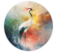 Red-Crowned Crane Puzzles Imposible,desafío para Adultos Entretenimiento Creativo 1000 Piezas Obra De Arte De Juego De para Adultos Y Niños A Partir De 12 Años 1000pcs (67.5x67.5cm)
