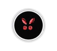 (Red)Crystal Diamond Tooth Gems - Butterfly Leaf Design Size Artificial Tooth Ornament