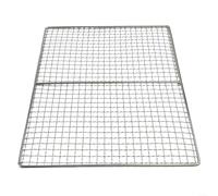 Red cuadrada de la barbacoa de la rejilla del acero inoxidable para acampar y barbacoa casera con malla uniforme y material resistente (40×30)