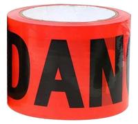Red Danger Tape Roll Striking Red Barricade Warning Tape Roll Non-adhesive Caution Barrier Tape Halloween Danger Tape Decoration