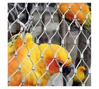 Red de acero inoxidable para jaula de pájaros, malla de seguridad reutilizable 304 para jardín, valla y protección de animales, 4 x 6.6 pies (1.2 x 2.0 m) - Recinto duradero para loros y protección