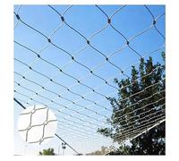 Red de alambre de acero inoxidable duradera, red de seguridad para balcón para protección de barandillas, malla de metal gruesa, red de seguridad flexible (tamaño: 1,8 x 20 m/H5,90 x 65,6 m)