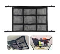 Red de almacenamiento de 1 pieza para el techo, red de almacenamiento plegable para coche, organizador de red para artículos de coche, accesorios de interior de coche, red de almacenamiento de doble