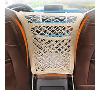 Red de Almacenamiento para Asientos de Auto para Genesis Electrified G80 / GV70 Sport/Electrified GV70 2024-, Malla Flexible, Barrera de Red para Perro el Coche,G Three Floors-Beige