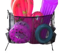 Red de almacenamiento para piscina, organizador de bolas, bolsa de red plegable para almacenamiento, valla piscina, playa, patatas fritas y bolas