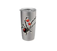 Red de amor de Spider Black Widow Vaso térmico de acero inoxidable de doble pared