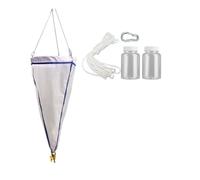 Red de arrastre de plancton de grado de investigación, red de recolección de organismos acuáticos de agua dulce con 2 botellas de PE para protozoos rotíferos(125Mesh)