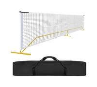Red de bádminton portátil 22 pies for Pickleball, Profesional, Resistente, for Deportes para Interior y Exterior(White Yellow)