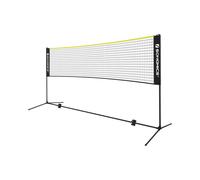 SONGMICS Red de bádminton de 5 m, Red de Voleibol, Poste de Altura Ajustable, Juego portátil para Tenis, Voleibol de Playa, para jardín, Parque, al Aire Libre, Negro y Amarillo SYQ500B02