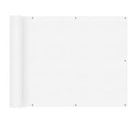 Red de balcón blanca de 0,5 x 7,5 m, ideal para patio, terraza, porche, fácil de limpiar, ojales y lazos para mayor privacidad y protección