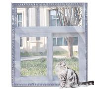 Red de balcón para gatos, protección de malla para seguridad de gatos, mosquitera antiarañazos, picaduras de insectos, tamaño DIY (140 x 150 cm, E)