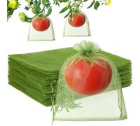 Red de bolsas de protección de frutas - 100 piezas de bolsa de energía verde | Barrera protectora reutilizable de 15x20 cm Pulga para verduras Tomates Azules Mangos Fresas uvas en jardinería y protecc