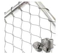Red de cable de acero inoxidable 304 para barandillas, núcleo de 7 x 7 para jardín y escalera, personalizable, 2 mm (H3 x L5m/H9.84 x L16.12.2 m) Protección de balaustrada