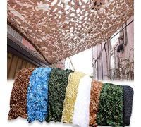 Red de Camuflaje 210D Oxford Tela Parasol Cubierta de toldo Protector Solar al Aire Libre Red de Camuflaje para Caza Tiro a ciegas Camping Decoraciones de Fiesta temática Militar, Desierto,